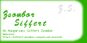 zsombor siffert business card